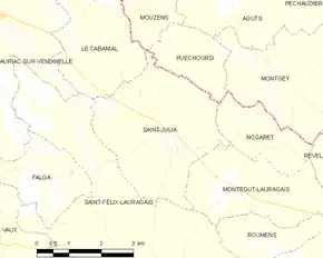 Poziția localității Saint-Julia