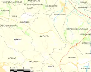 Poziția localității Saint-Léon