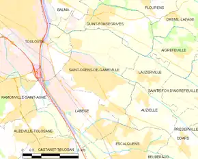 Poziția localității Saint-Orens-de-Gameville