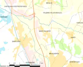 Poziția localității Saint-Sauveur