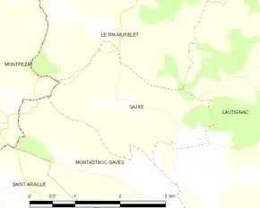 Poziția localității Sajas