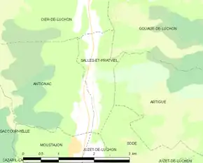 Poziția localității Salles-et-Pratviel