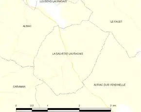 Poziția localității La Salvetat-Lauragais