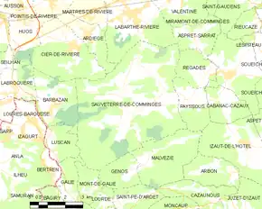 Poziția localității Sauveterre-de-Comminges