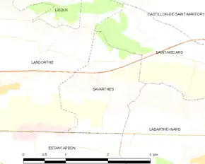 Poziția localității Savarthès