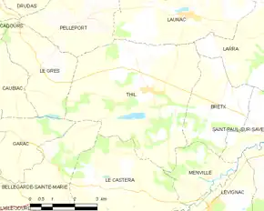 Poziția localității Thil