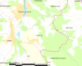 Poziția localității Touille