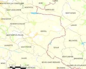 Poziția localității Verfeil