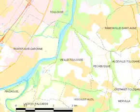 Poziția localității Vieille-Toulouse