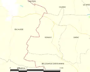 Poziția localității Vignaux