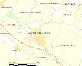 Poziția localității Villefranche-de-Lauragais