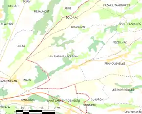 Poziția localității Villeneuve-Lécussan