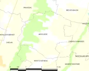 Poziția localității Arrouède