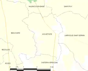 Poziția localității Ayguetinte