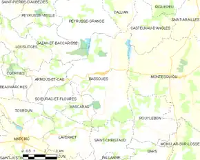 Poziția localității Bassoues