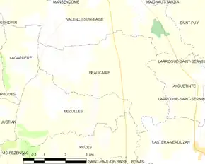 Poziția localității Beaucaire