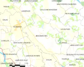 Poziția localității Beaumarchés