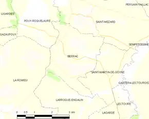 Poziția localității Berrac