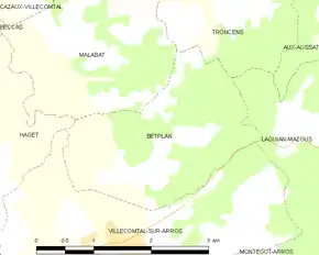 Poziția localității Betplan