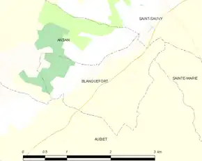 Poziția localității Blanquefort