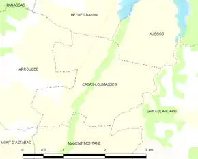 Poziția localității Cabas-Loumassès