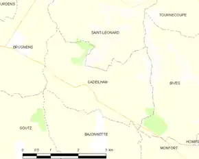 Poziția localității Cadeilhan