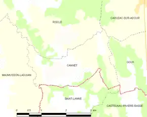 Poziția localității Cannet