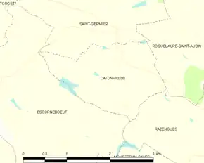 Poziția localității Catonvielle