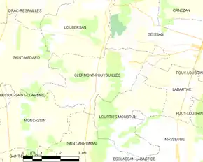 Poziția localității Clermont-Pouyguillès