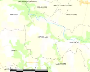Poziția localității Corneillan