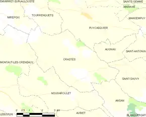 Poziția localității Crastes