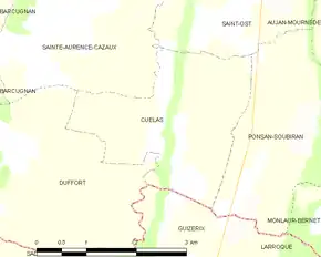 Poziția localității Cuélas