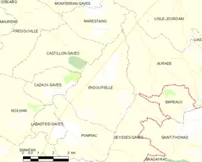 Poziția localității Endoufielle