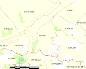 Poziția localității Espaon