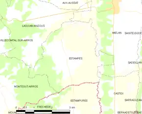 Poziția localității Estampes