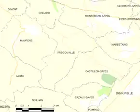 Poziția localității Frégouville