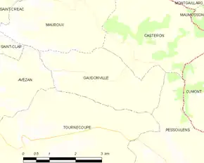 Poziția localității Gaudonville