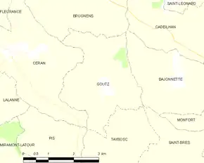Poziția localității Goutz