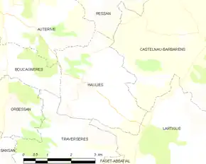 Poziția localității Haulies