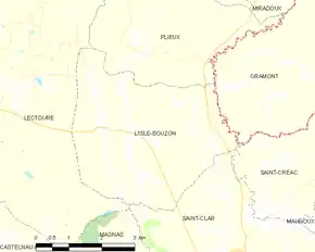 Poziția localității L'Isle-Bouzon