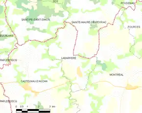 Poziția localității Labarrère