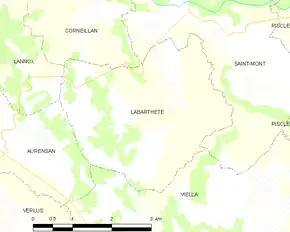 Poziția localității Labarthète