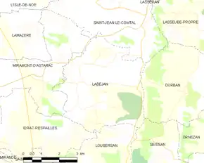 Poziția localității Labéjan