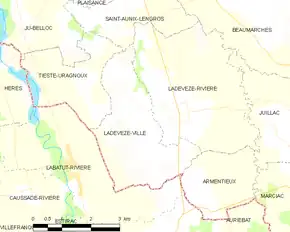 Poziția localității Ladevèze-Ville