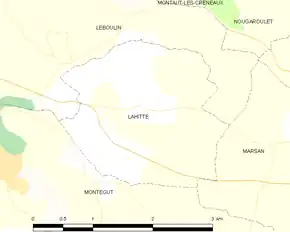 Poziția localității Lahitte