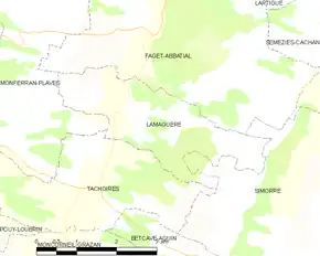 Poziția localității Lamaguère