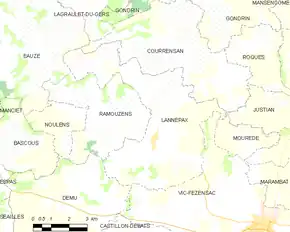 Poziția localității Lannepax