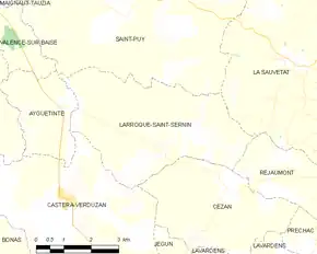 Poziția localității Larroque-Saint-Sernin