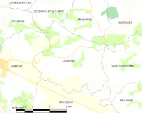 Poziția localității Laveraët
