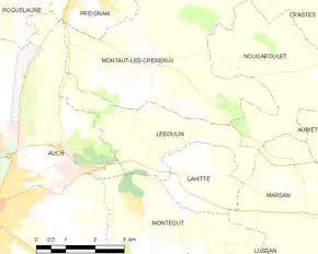 Poziția localității Leboulin